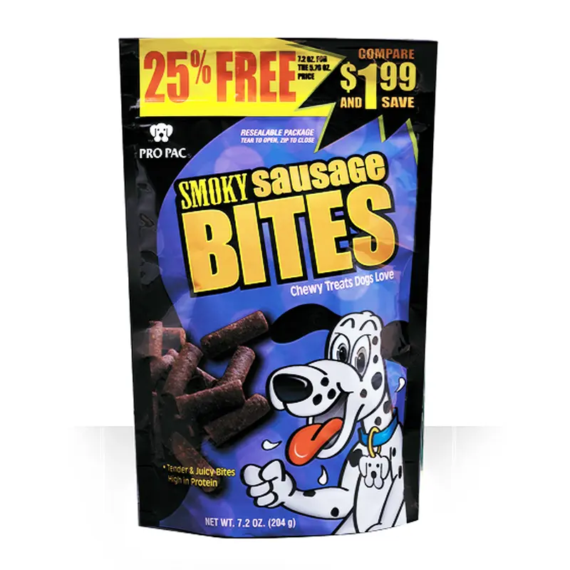 PRO PAC Smokey Sausage Bites Dog Treats