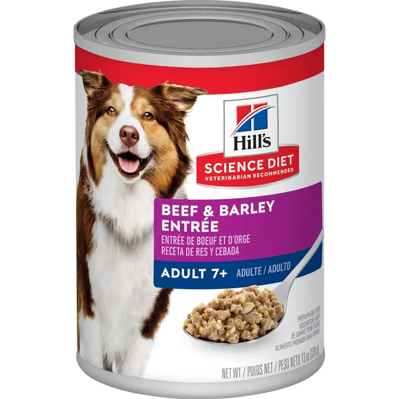 Science Diet Adult 7+ Beef & Barley Entre (13oz)