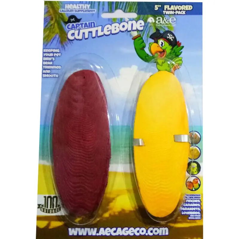 A&E Cage Co Captain Cuttlebone Flavored Cuttlebone 5 Long