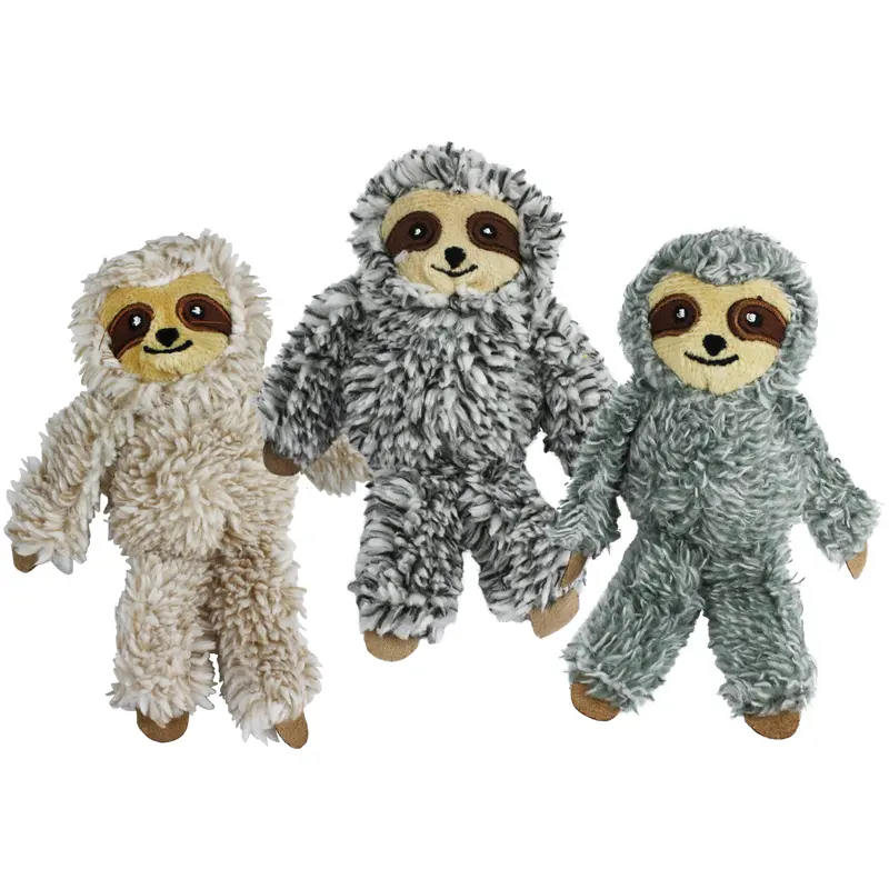 Multipet Cat Plush Toy Sloth 5in Assorted