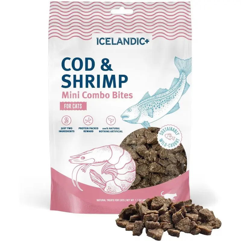 Icelandic Mini Combo Bites Cod & Shrimp Cat Treats (1.7oz)