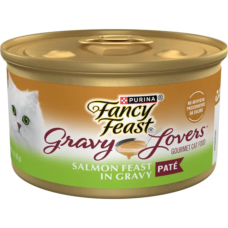 Purina Fancy Feast Gravy Lovers Salmon Feast Pate in Wet Cat Food Gravy 3 oz