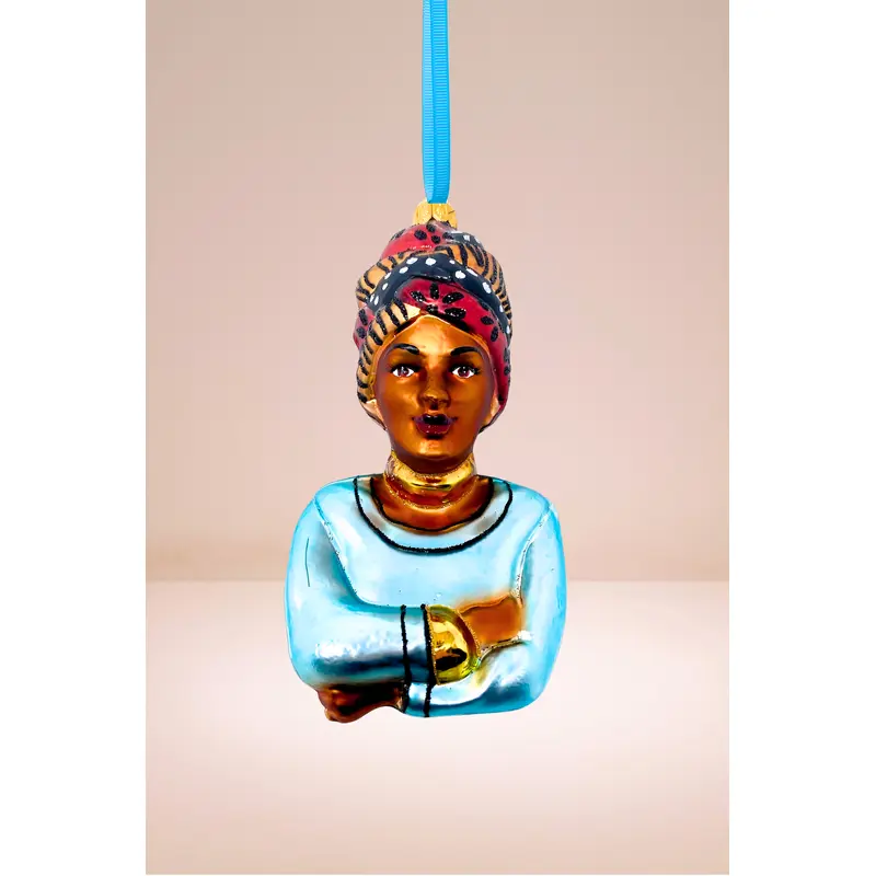 Ena African Glass Christmas Ornament