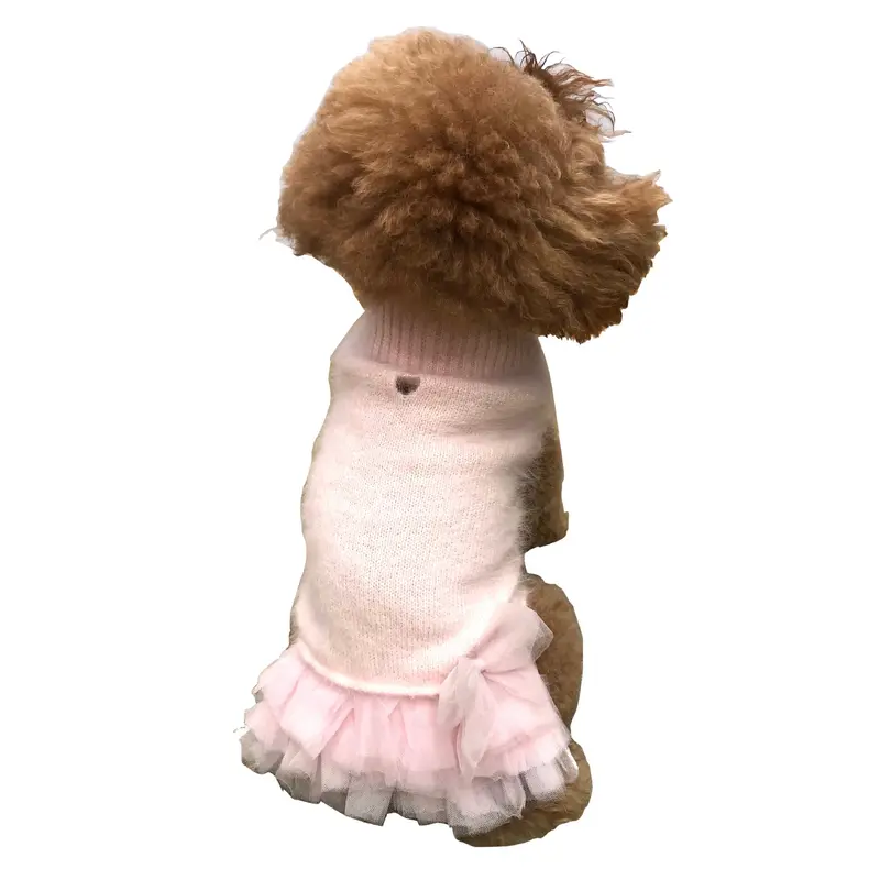 Frilly Tutu Sweater Dress, Blush