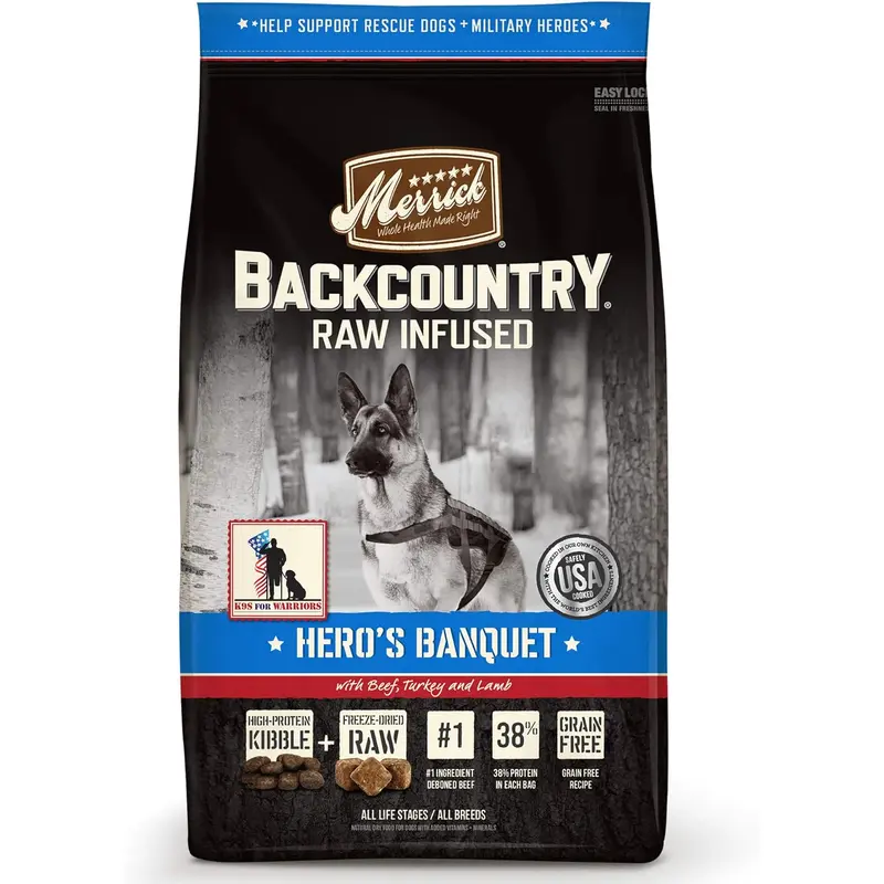 Merrick Backcountry Grain Free Hero'S Banquet Dry Dog Food 22lb