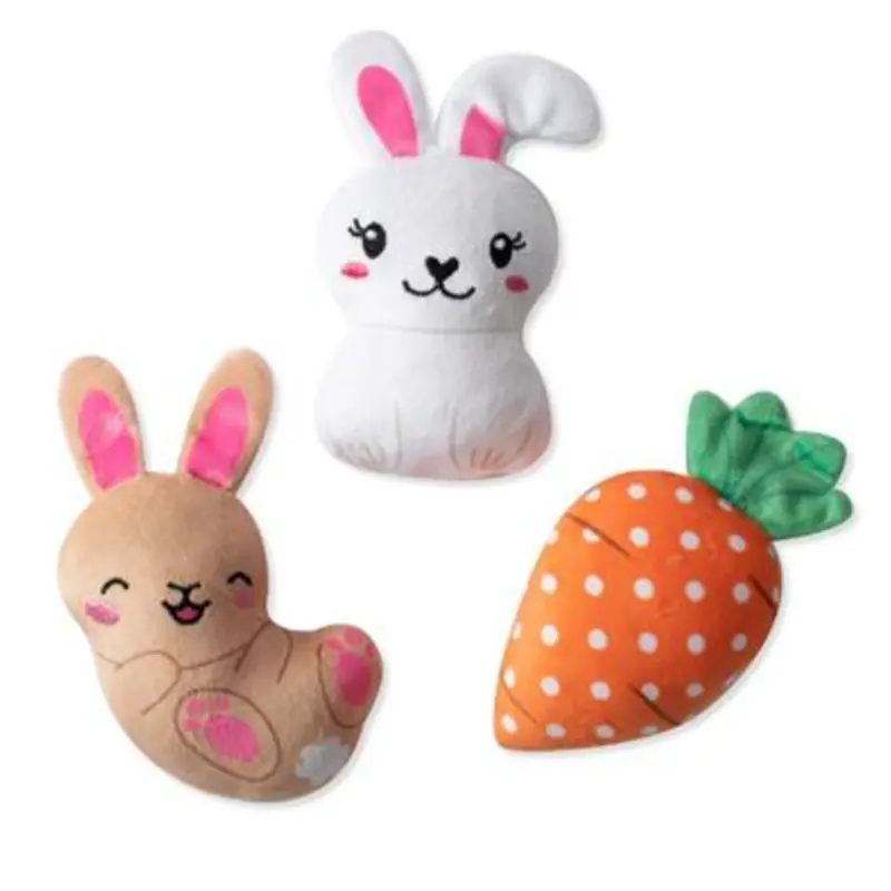 Fringe Can't Stop The Hop Small Plush Dog Toys Set Of 3