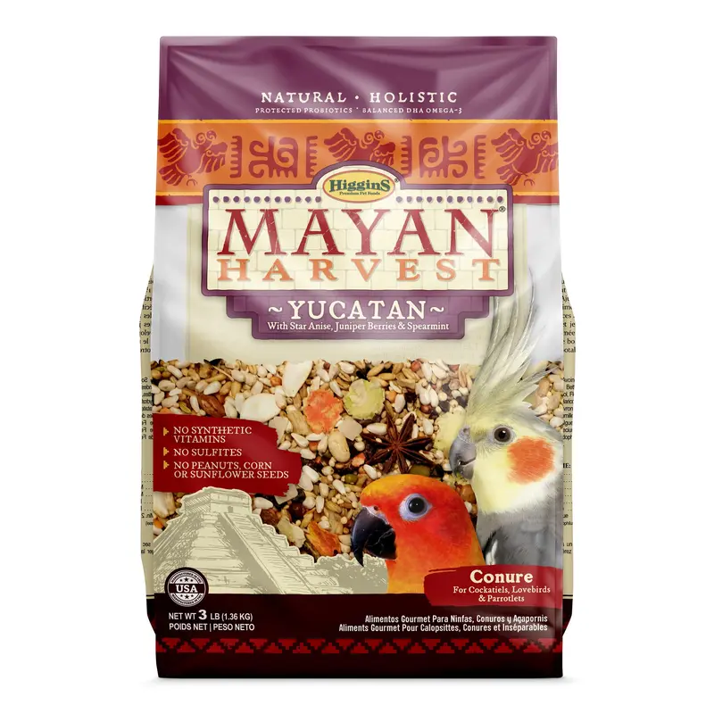 Higgins Mayan Harevest Yucatan Blend Hookbill Bird Food  3 Lb