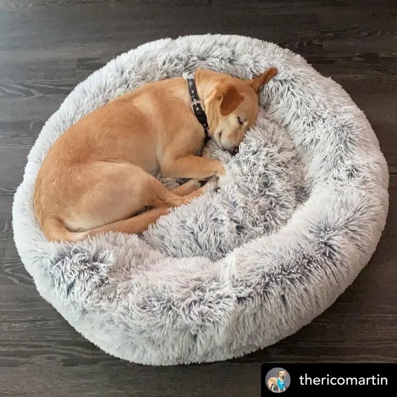 Mr. Peanuts 23" OrthoPlush Pet Bed - Gray Two Tone
