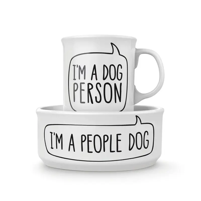 Fred Howligans Mug + Dog Bowl Dog Person