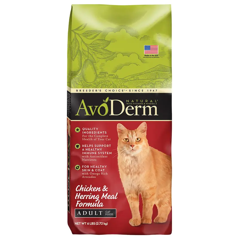 AvoDerm Natural Dry Cat Food - Chicken & Herring - 6lb Bag