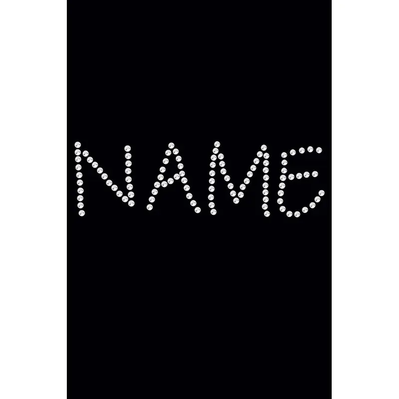 Custom Name or Phrase - Clear Rhinestones - Dog Tank